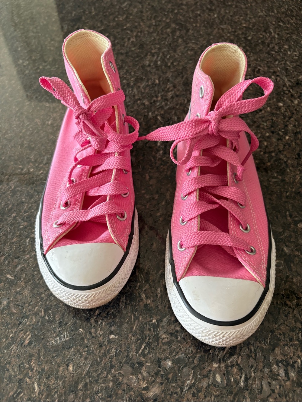 Kids Pink High-Top Canvas Sneakers - converse